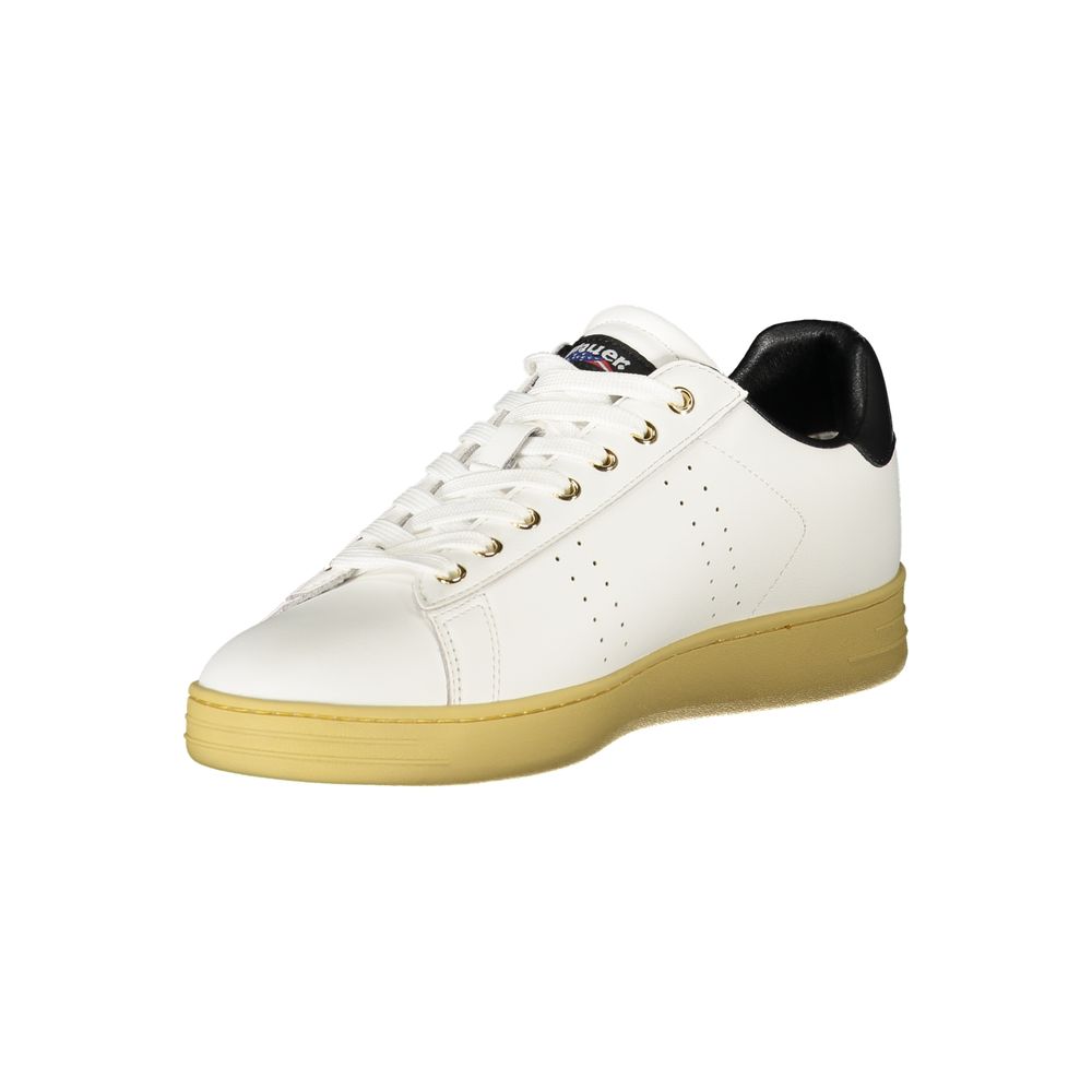 Blauer White Polyurethane Men Sneaker - ClickThatClicks 