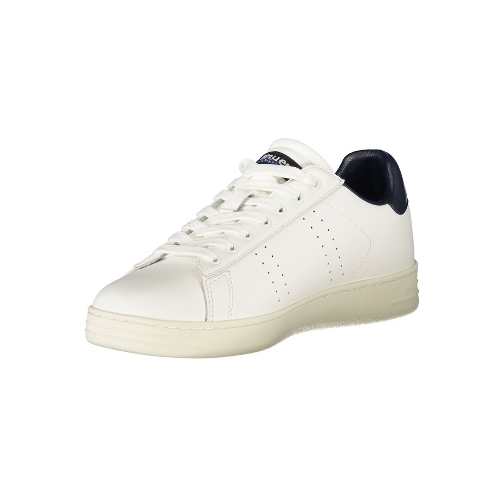 Blauer White Polyurethane Men's Sneaker - ClickThatClicks 