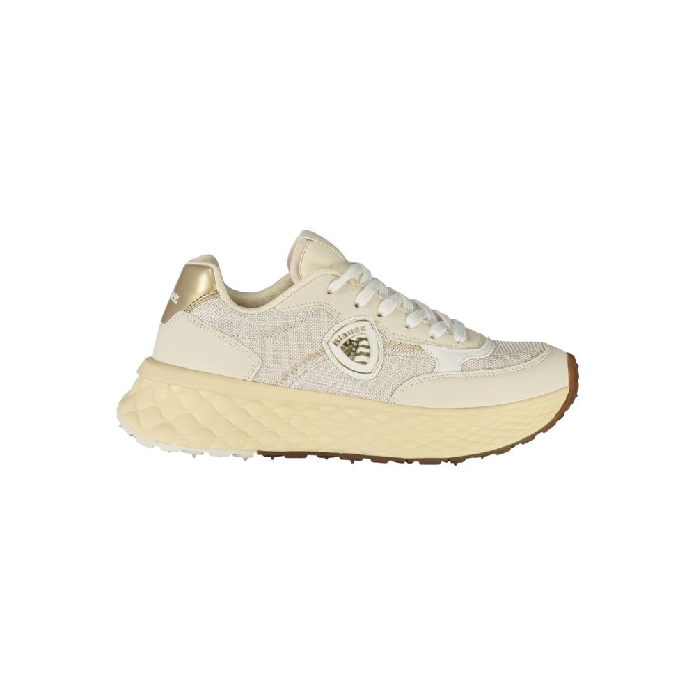Blauer Beige Leather Women Sneaker - ClickThatClicks 