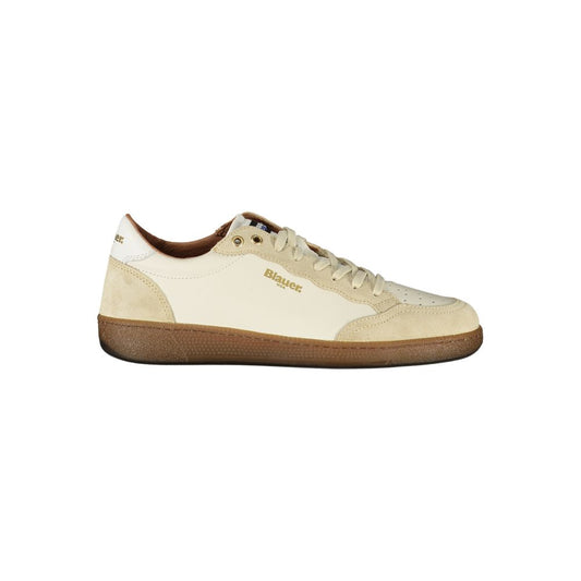 Blauer White Leather Men Sneaker - ClickThatClicks 