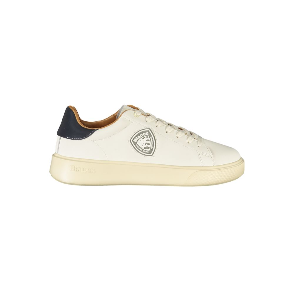 Blauer White Polyester Men Sneaker - ClickThatClicks 
