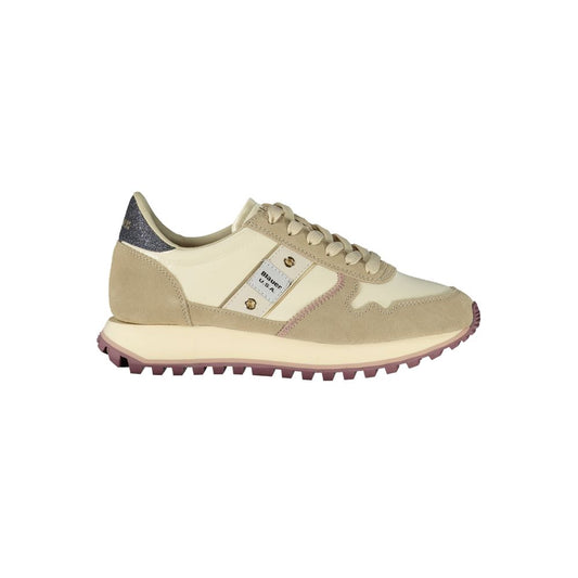 Blauer Beige Polyester Women Sneaker - ClickThatClicks 