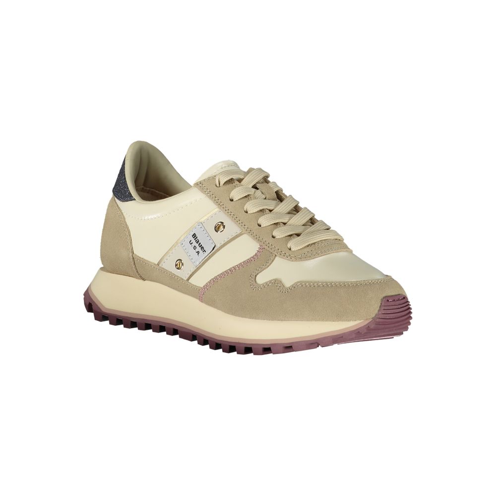 Blauer Beige Polyester Women Sneaker - ClickThatClicks 