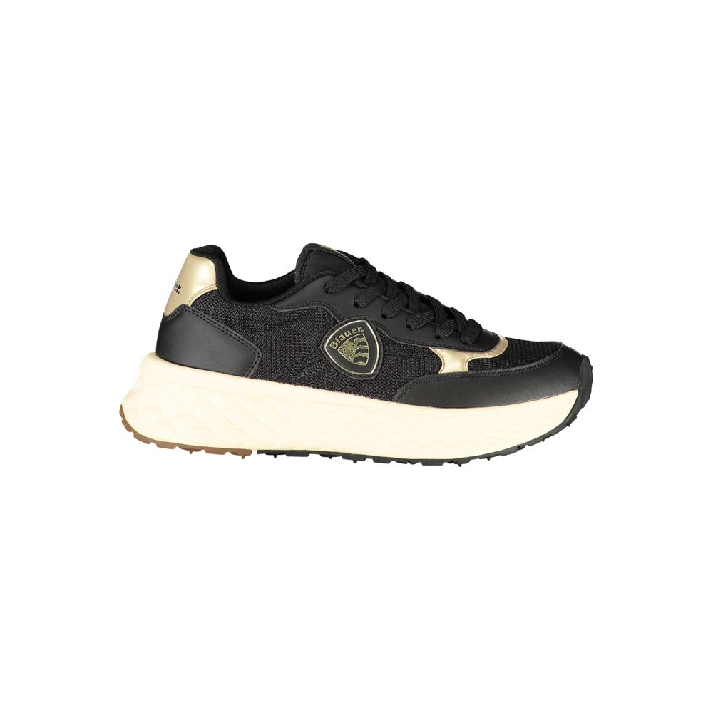 Blauer Black Leather Women Sneaker - ClickThatClicks 