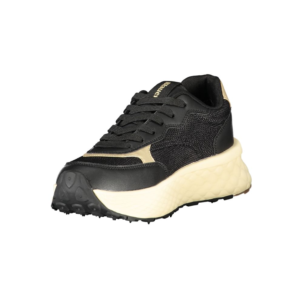 Blauer Black Leather Women Sneaker - ClickThatClicks 
