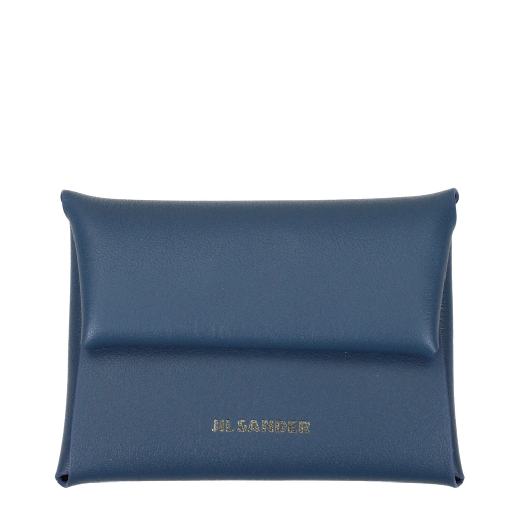 Jil Sander Blue Leather Wallet