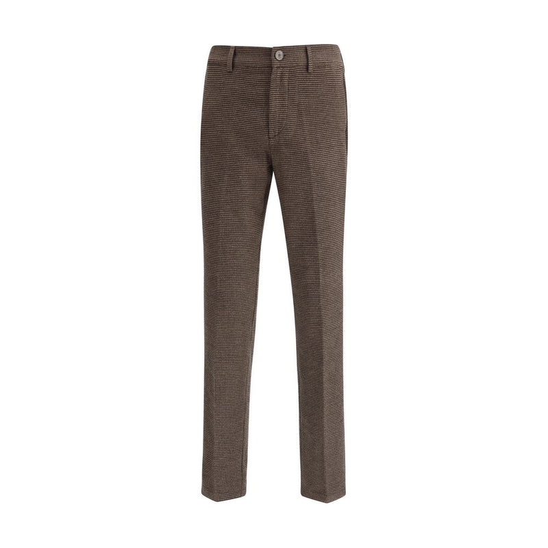 Cruna Brown Cotton Casual Pants