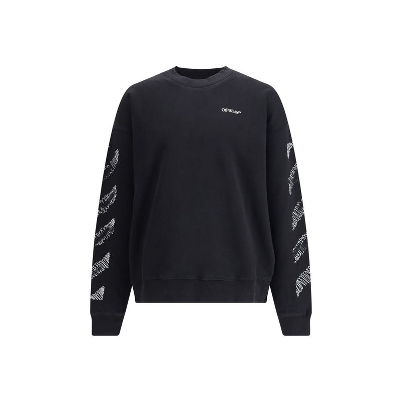 Off-White Black Cotton Sweatshirt