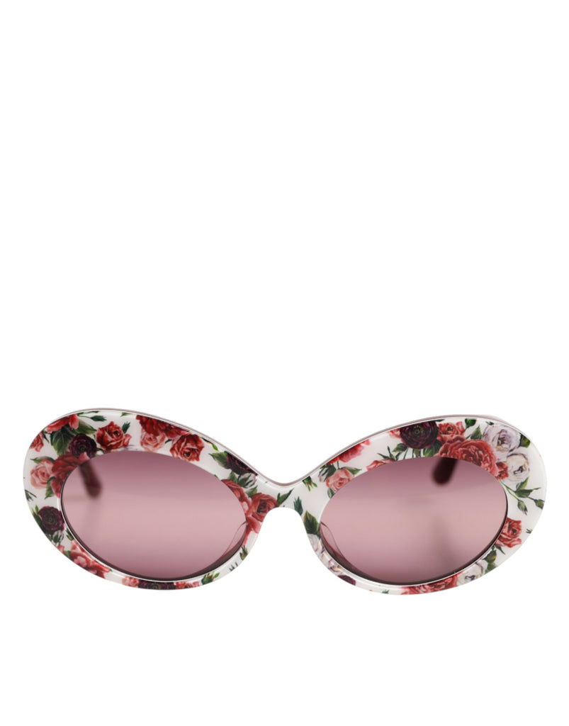 Dolce & Gabbana Floral Printed Acetate Oval Eyewear Sunglasses