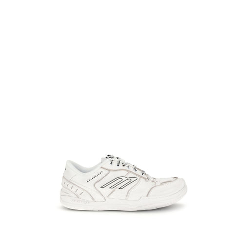 Balenciaga White Calf Leather Bos Taurus Athletic Sneakers - ClickThatClicks 