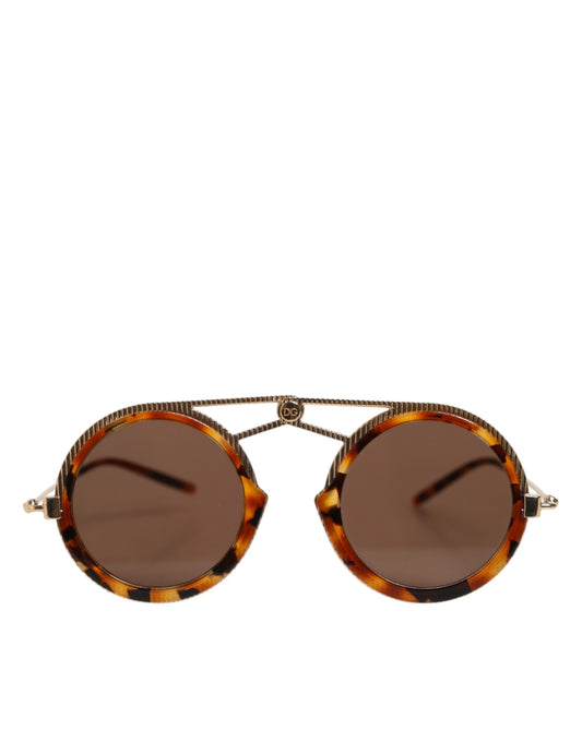 Dolce & Gabbana Gold Havana Frame DG Fatto A Mano Eyewea Sunglasses - ClickThatClicks 