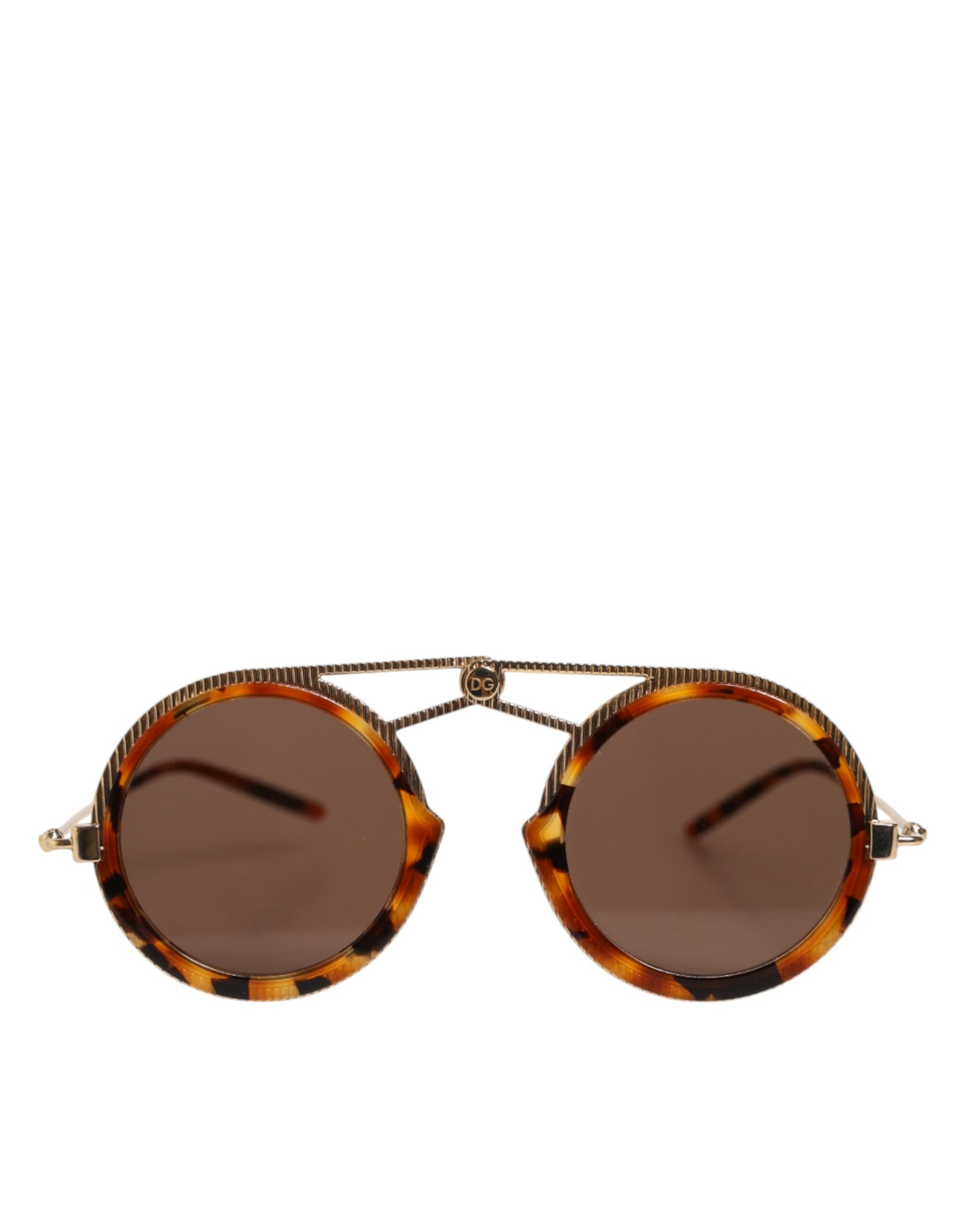 Dolce & Gabbana Gold Havana Frame DG Fatto A Mano Eyewea Sunglasses - ClickThatClicks 