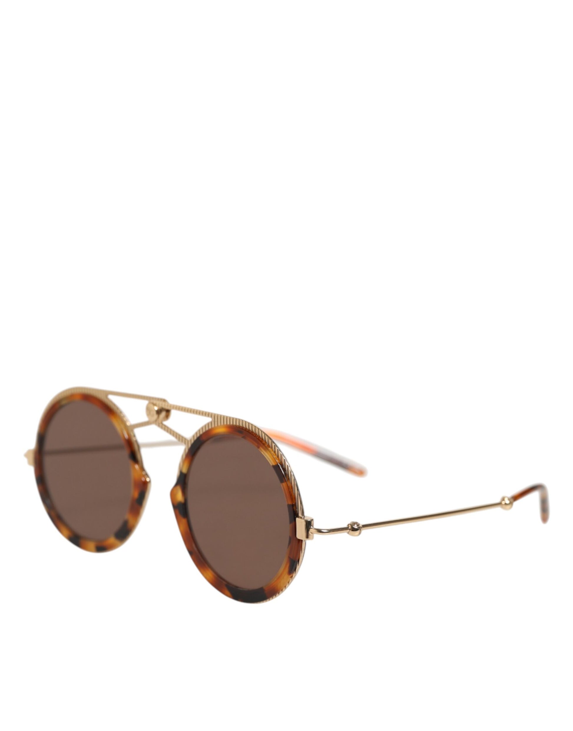 Dolce & Gabbana Gold Havana Frame DG Fatto A Mano Eyewea Sunglasses - ClickThatClicks 