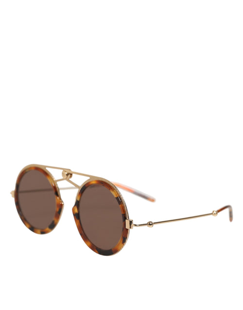 Dolce & Gabbana Gold Havana Frame DG Fatto A Mano Eyewea Sunglasses - ClickThatClicks 