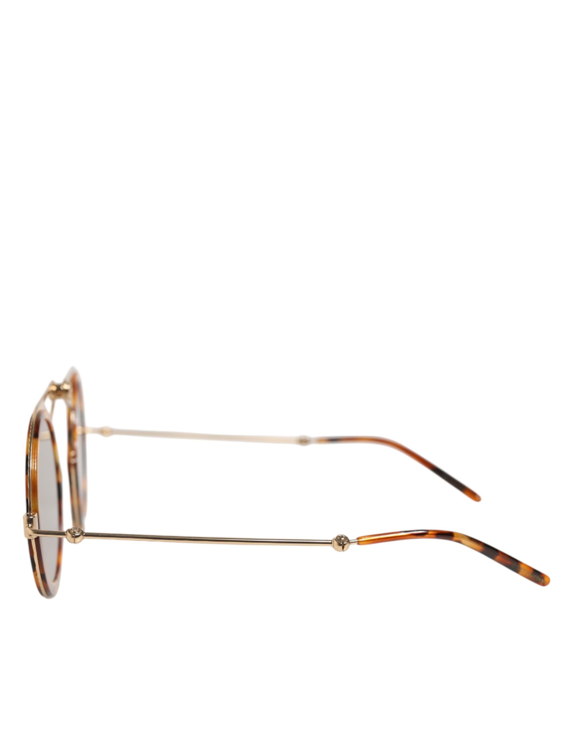 Dolce & Gabbana Gold Havana Frame DG Fatto A Mano Eyewea Sunglasses - ClickThatClicks 