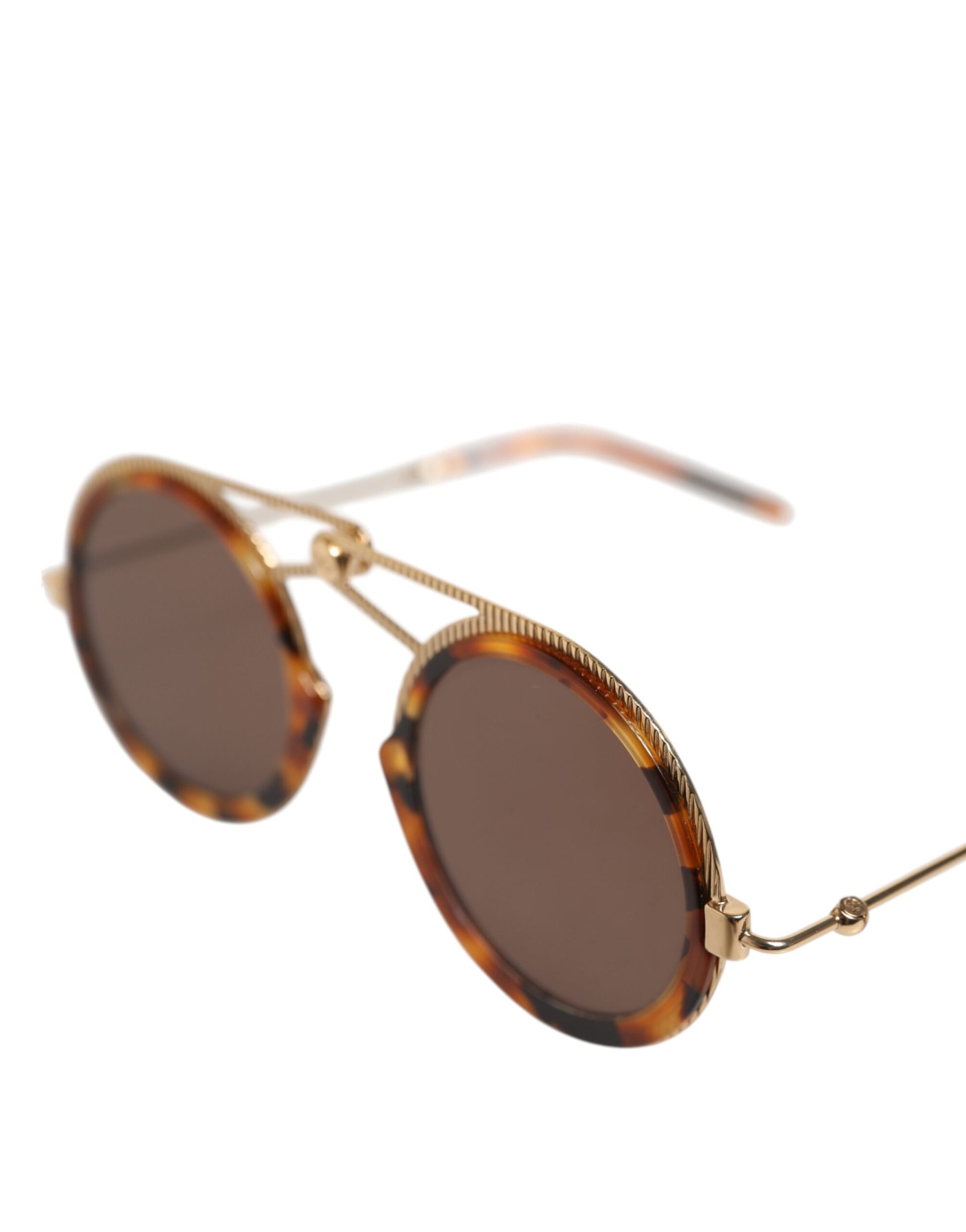 Dolce & Gabbana Gold Havana Frame DG Fatto A Mano Eyewea Sunglasses - ClickThatClicks 