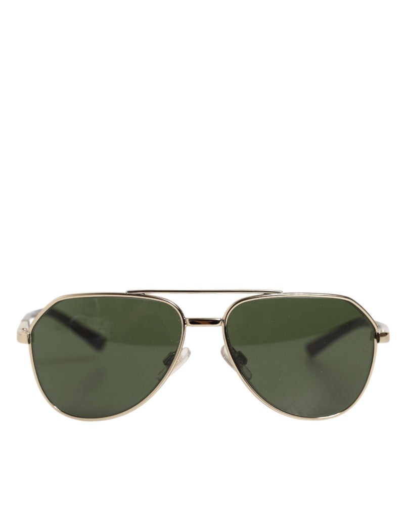 Dolce & Gabbana DG2125 Silver Frame Aviator Shades Eyewear Sunglasses