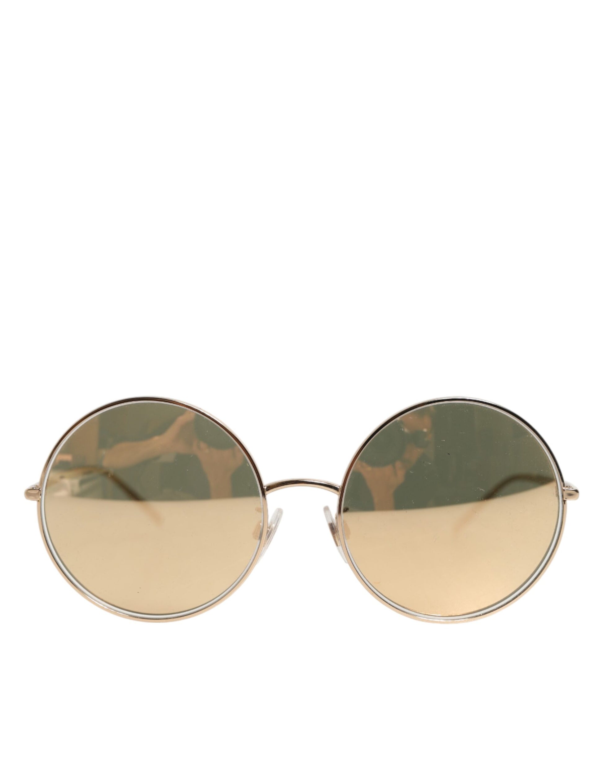 Dolce & Gabbana Gold Metal Round Shades Eyewear Sunglasses - ClickThatClicks 