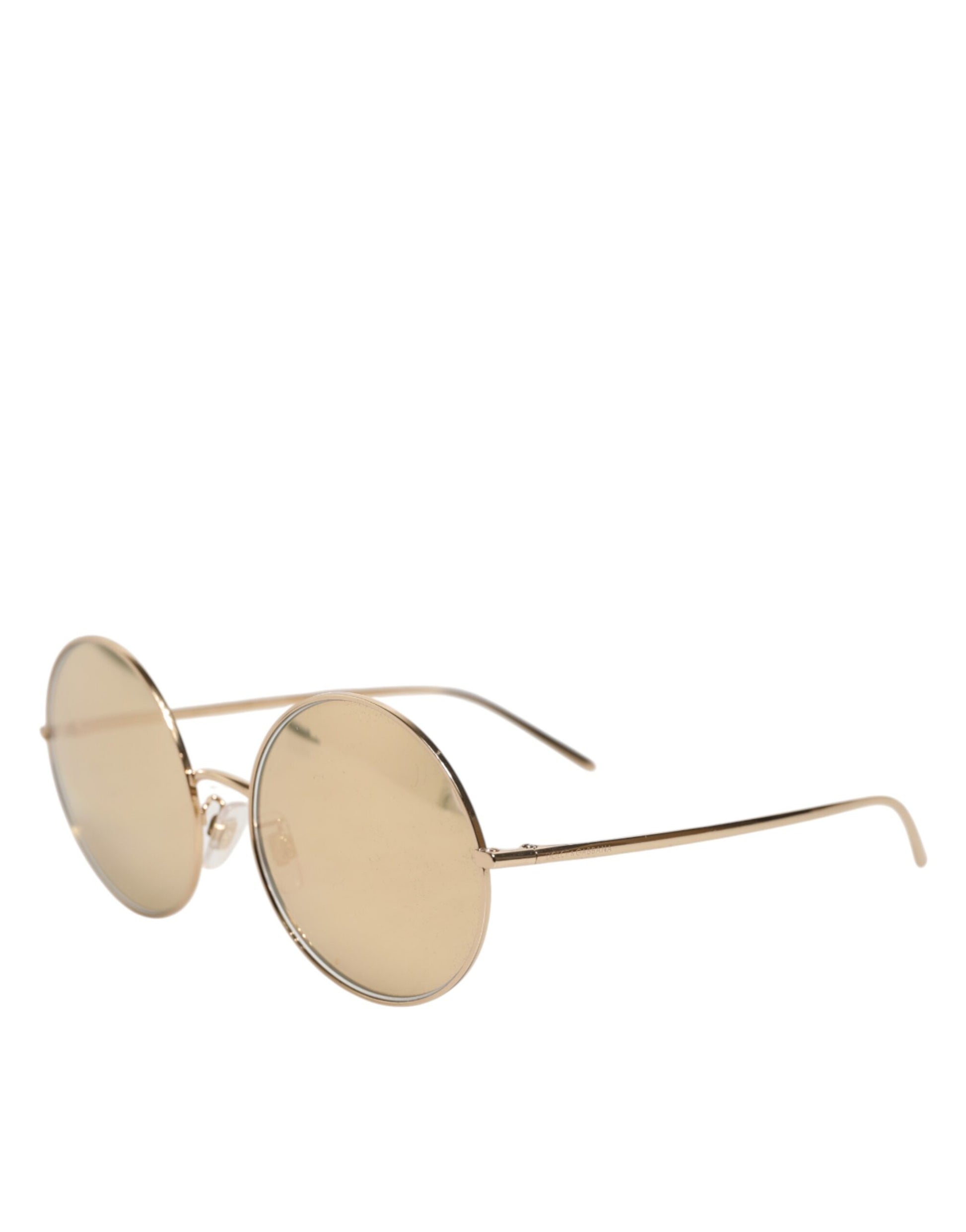 Dolce & Gabbana Gold Metal Round Shades Eyewear Sunglasses - ClickThatClicks 