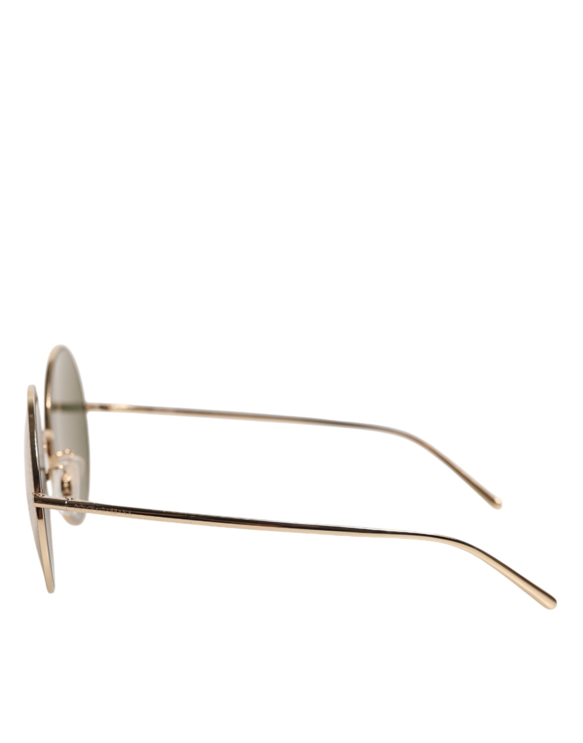 Dolce & Gabbana Gold Metal Round Shades Eyewear Sunglasses - ClickThatClicks 