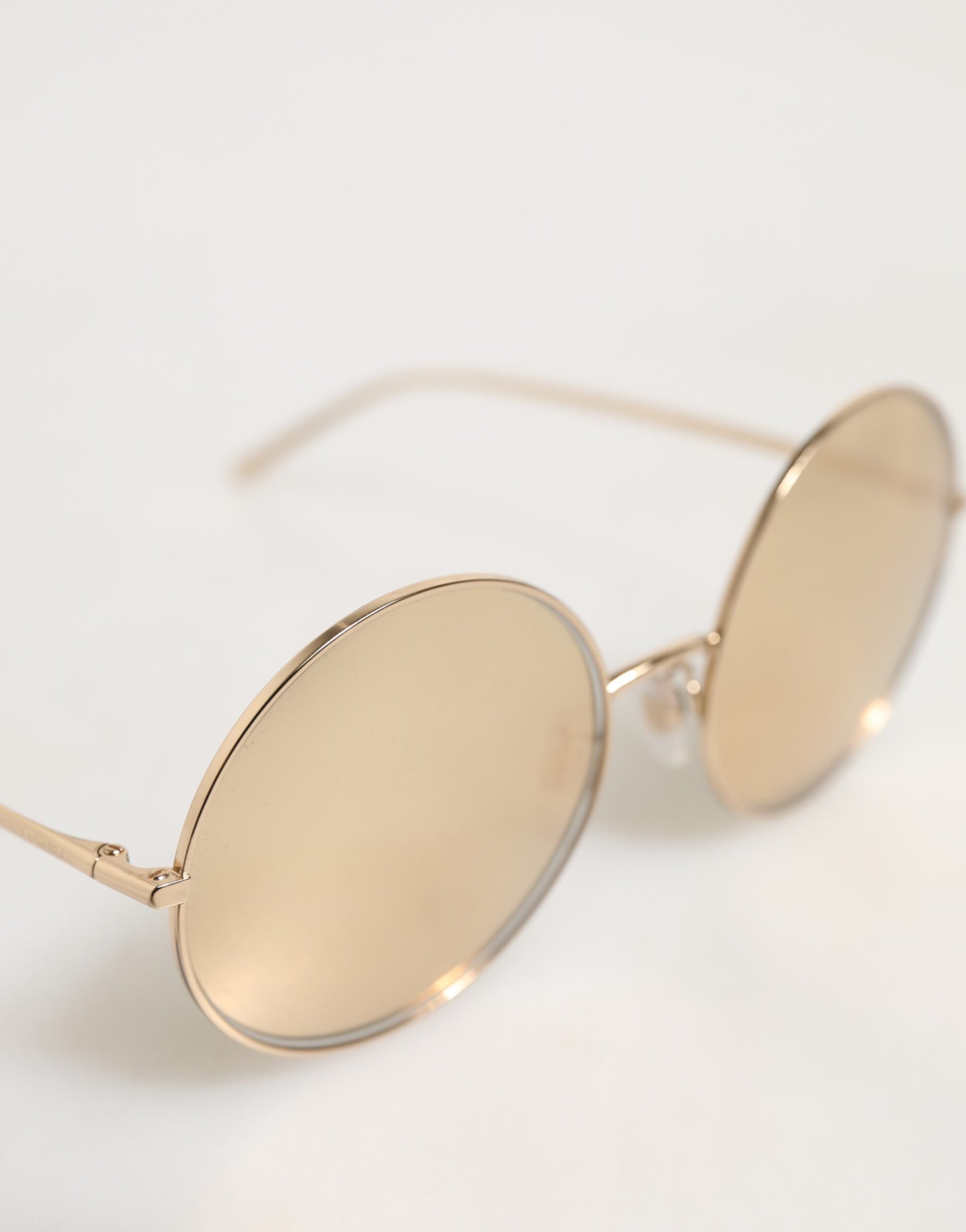 Dolce & Gabbana Gold Metal Round Shades Eyewear Sunglasses - ClickThatClicks 