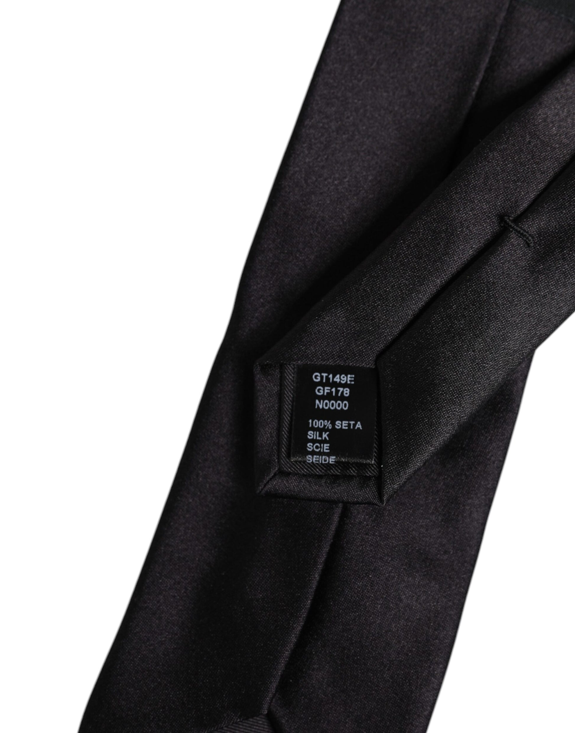 Dolce & Gabbana Black Safety Pins Silk Adjustable Necktie Accessory Tie - ClickThatClicks 