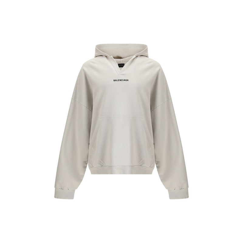 Balenciaga White Cotton Sweatshirt