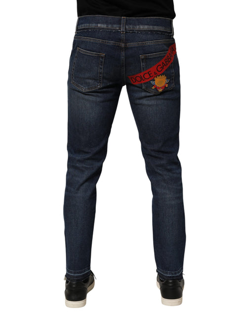 Dolce & Gabbana Blue Cotton Stretch Skinny Men Denim Jeans - ClickThatClicks 