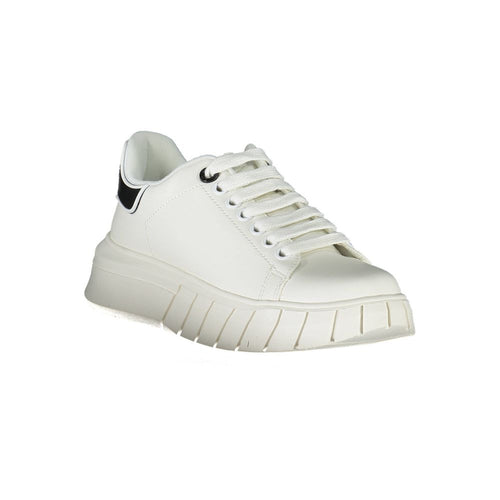 Gaelle Paris White Polyurethane Women Sneaker - ClickThatClicks 