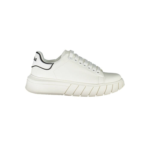Gaelle Paris White Polyurethane Women Sneaker - ClickThatClicks 