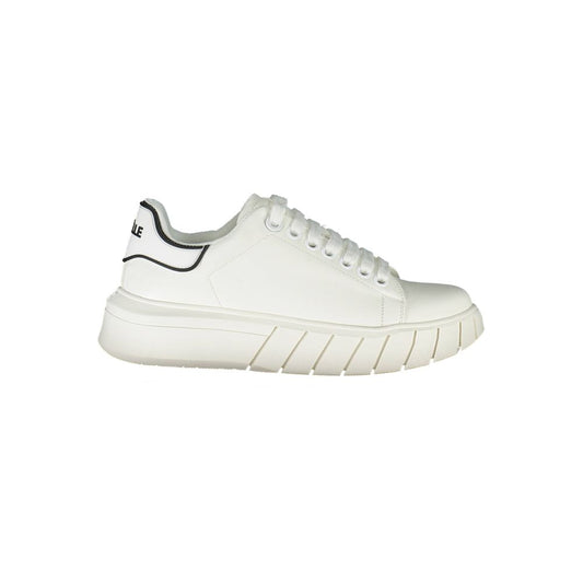 Gaelle Paris White Polyurethane Women Sneaker - ClickThatClicks 
