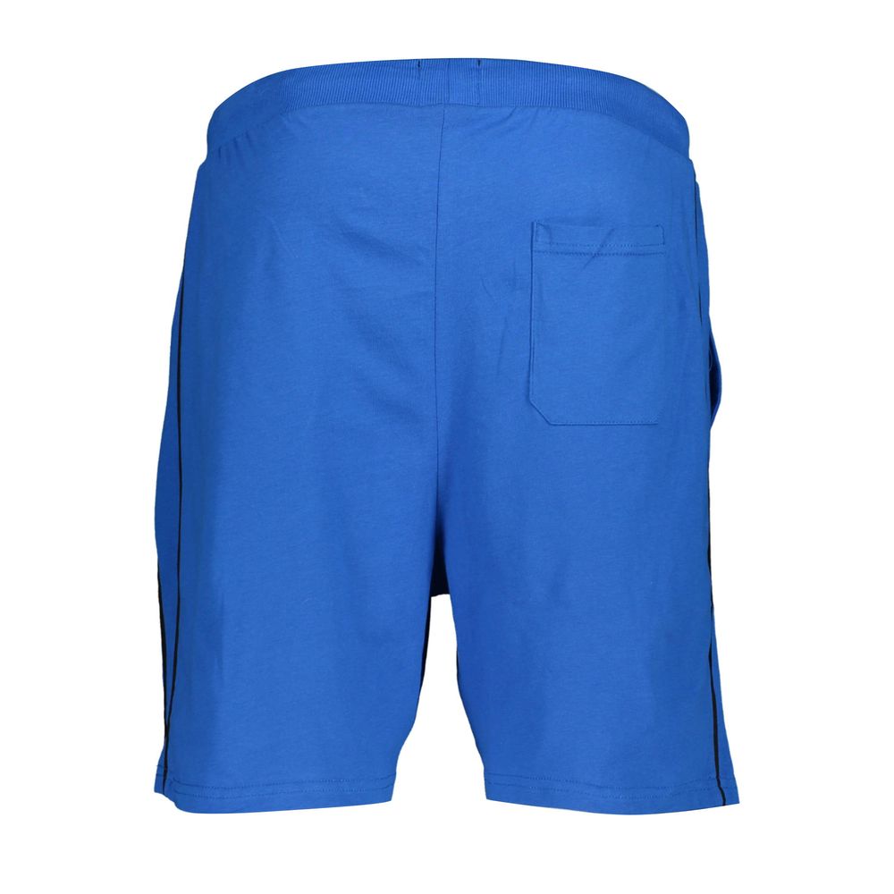 Gianmarco Venturi Blue Cotton Men's Sweatpant Shorts - ClickThatClicks 