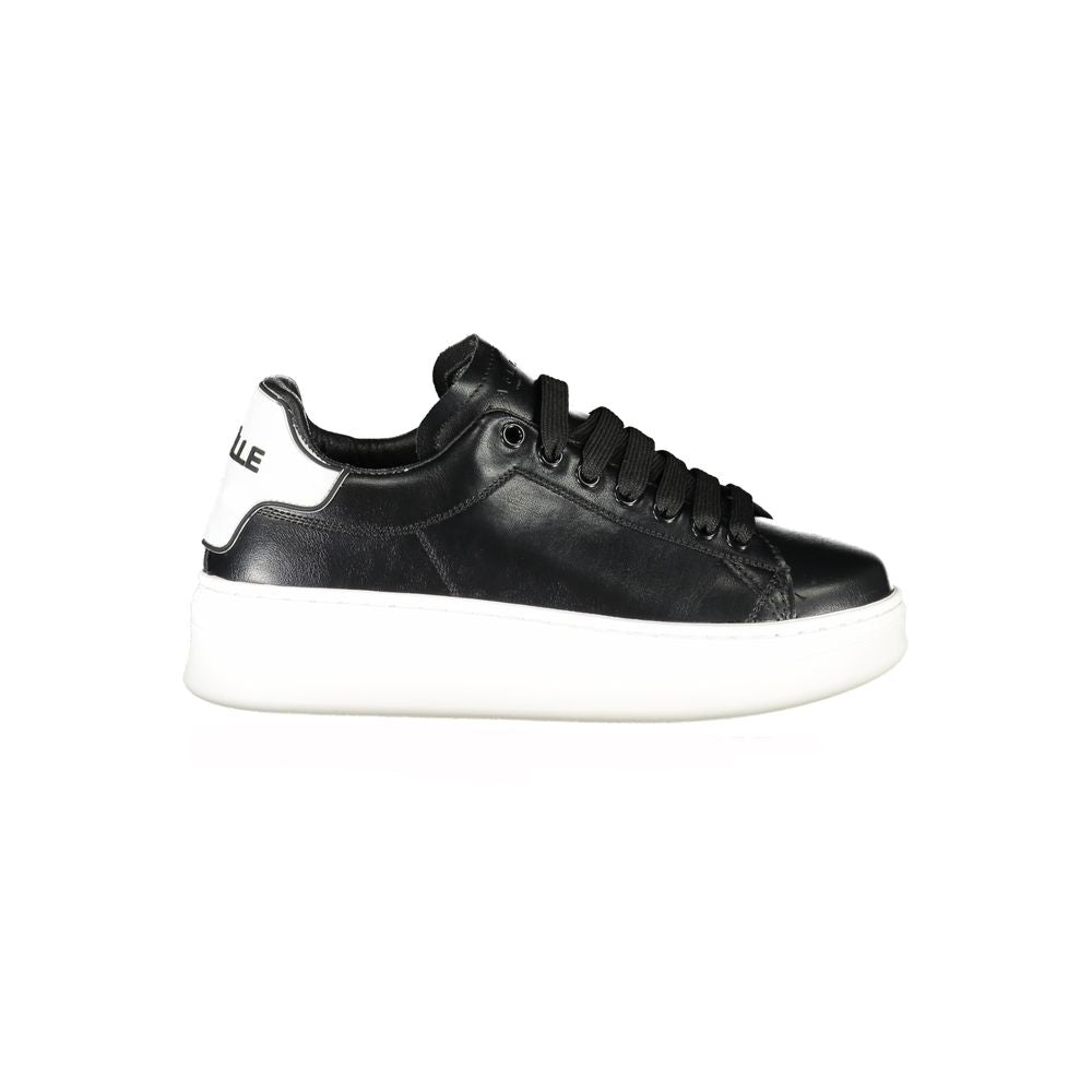 Gaelle Paris Black Polyurethane Women Sneaker - ClickThatClicks 