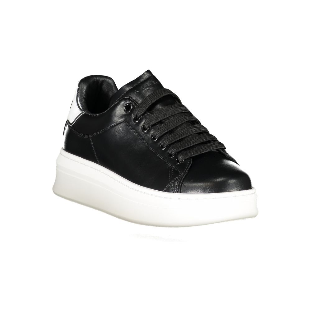 Gaelle Paris Black Polyurethane Women Sneaker - ClickThatClicks 