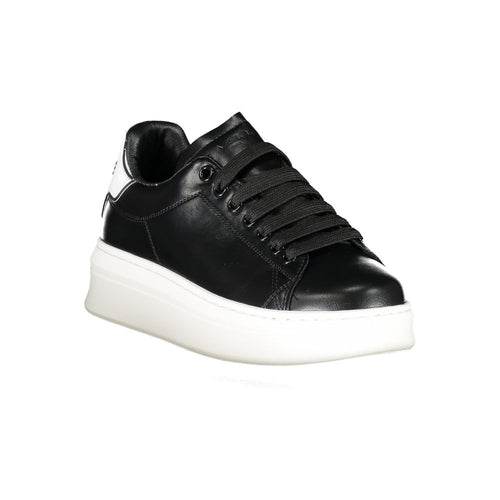 Gaelle Paris Black Polyurethane Women Sneaker - ClickThatClicks 