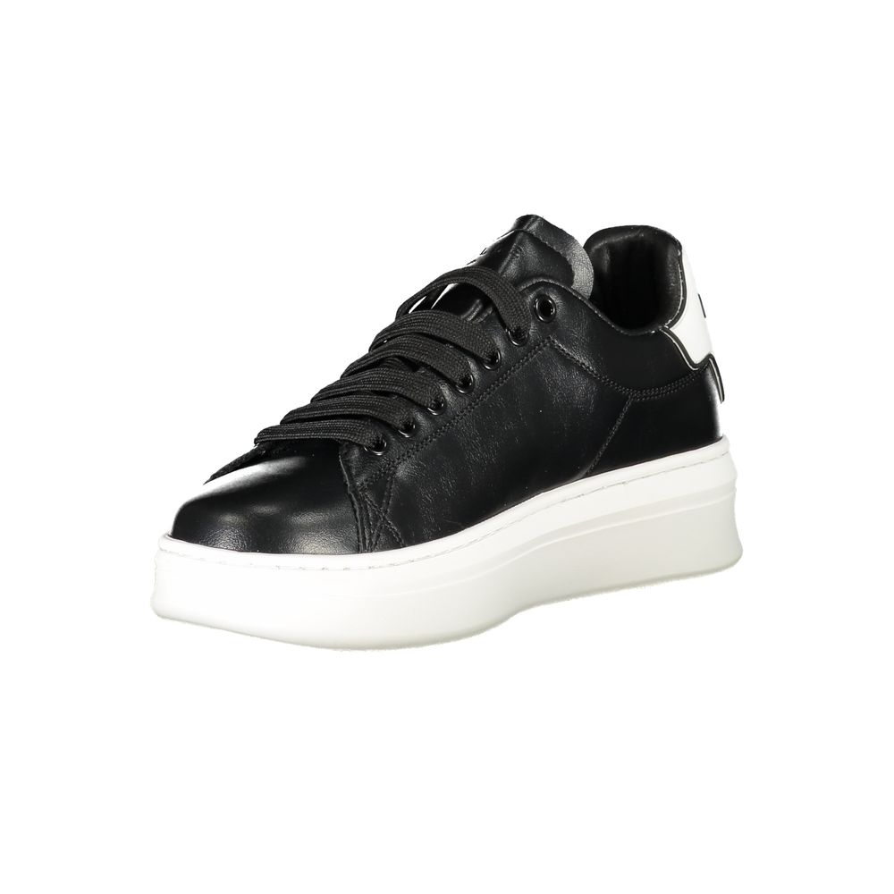 Gaelle Paris Black Polyurethane Women Sneaker - ClickThatClicks 