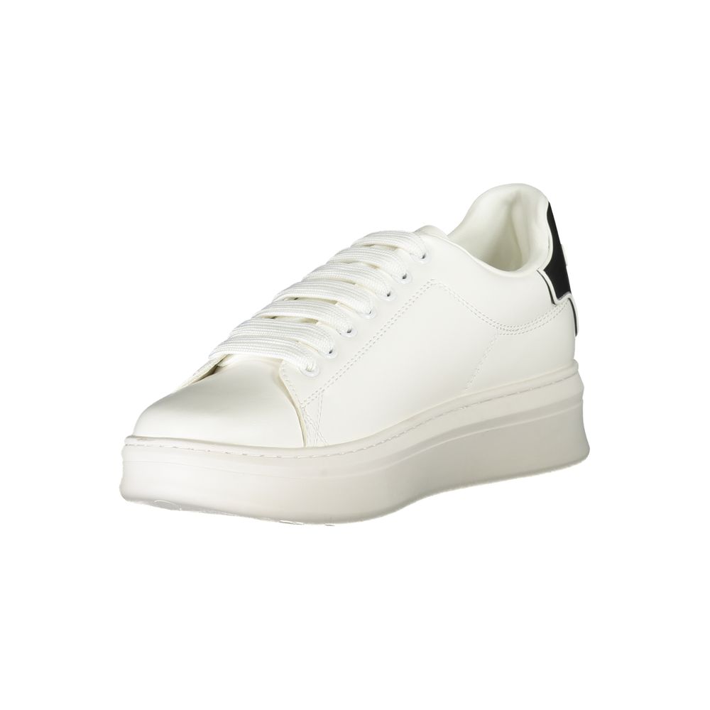 Gaelle Paris Bianco Poliuretano Men Sneaker - ClickThatClicks 