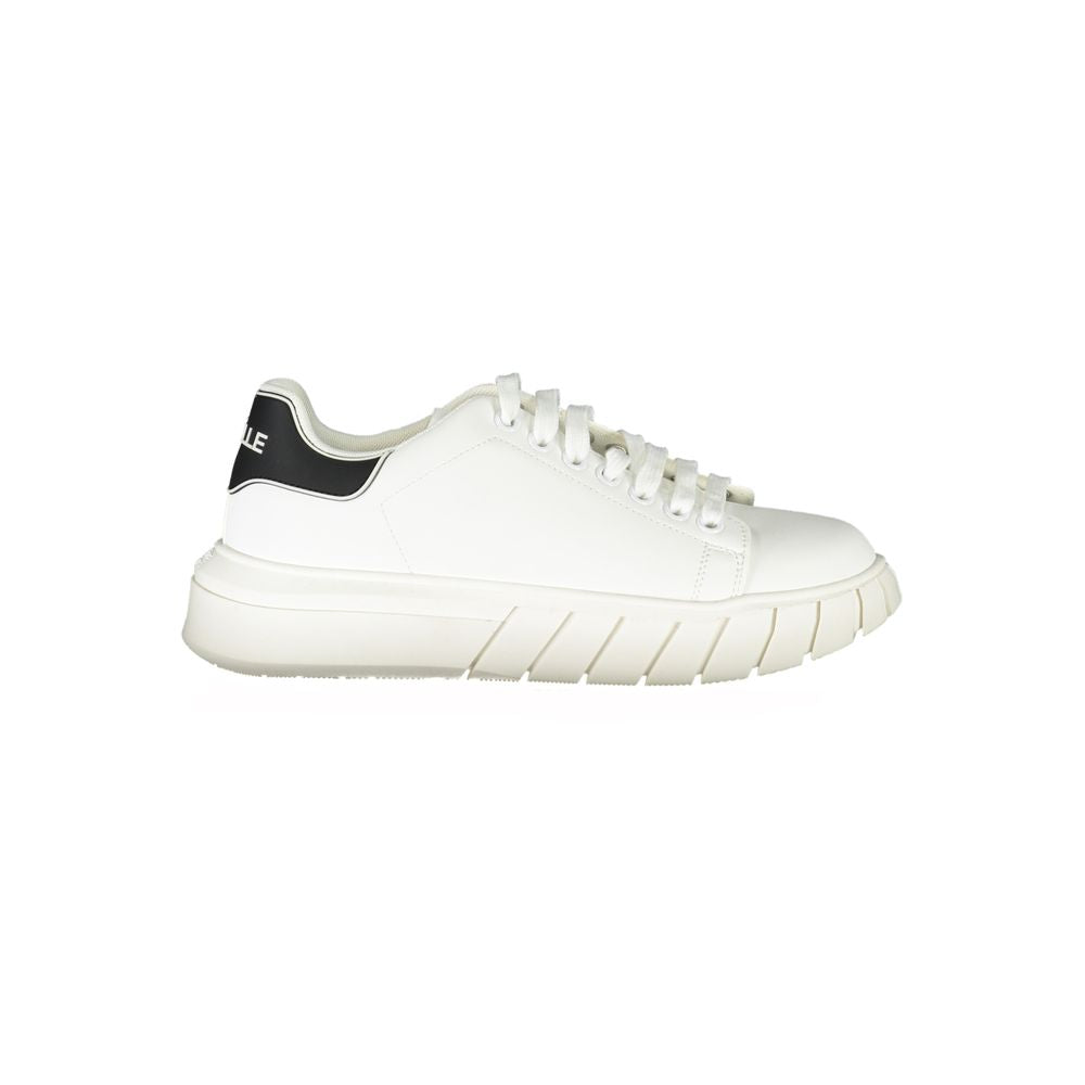 Gaelle Paris Bianco Polyurethane Men Sneaker - ClickThatClicks 