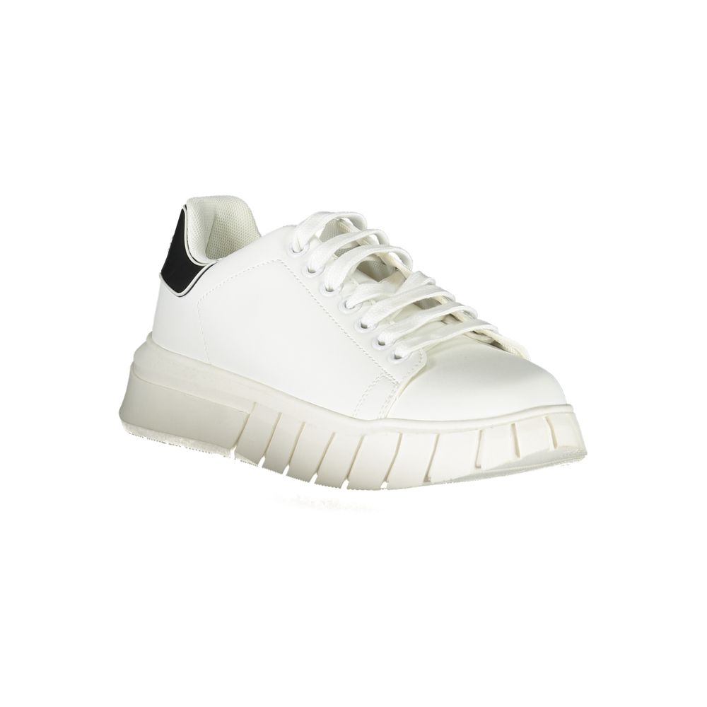 Gaelle Paris Bianco Polyurethane Men Sneaker - ClickThatClicks 