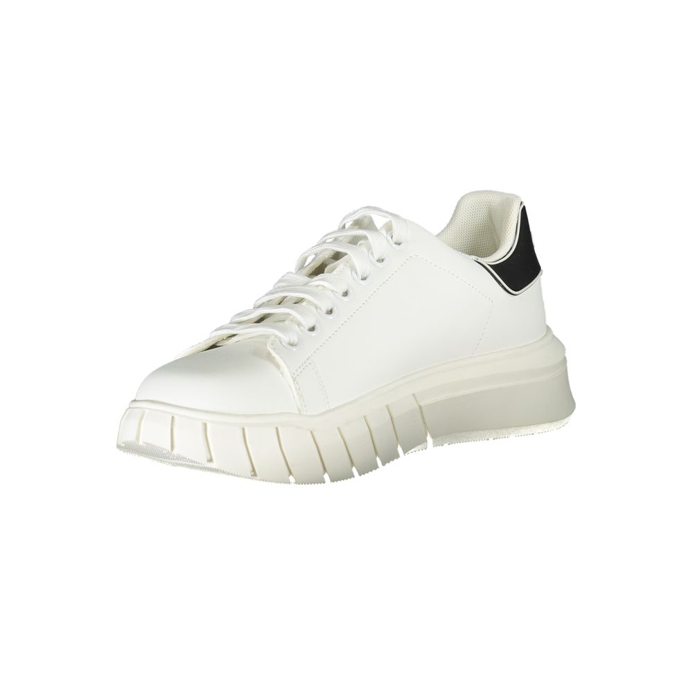 Gaelle Paris Bianco Polyurethane Men Sneaker - ClickThatClicks 