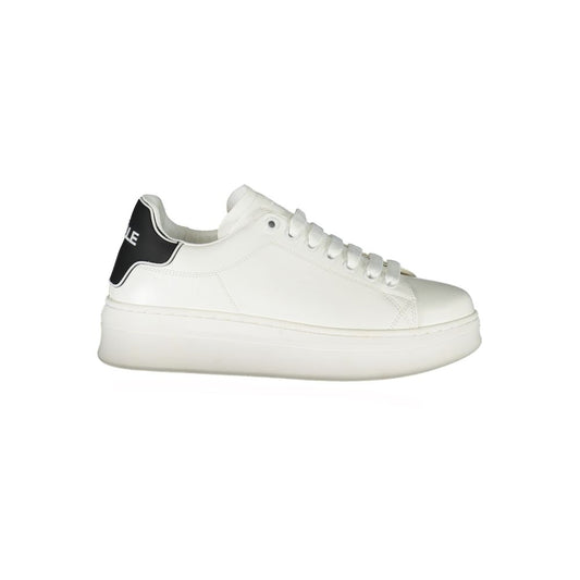 Gaelle Paris Bianco Poliuretano Women Sneaker - ClickThatClicks 