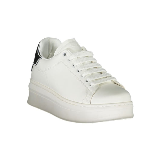 Gaelle Paris Bianco Poliuretano Women Sneaker - ClickThatClicks 