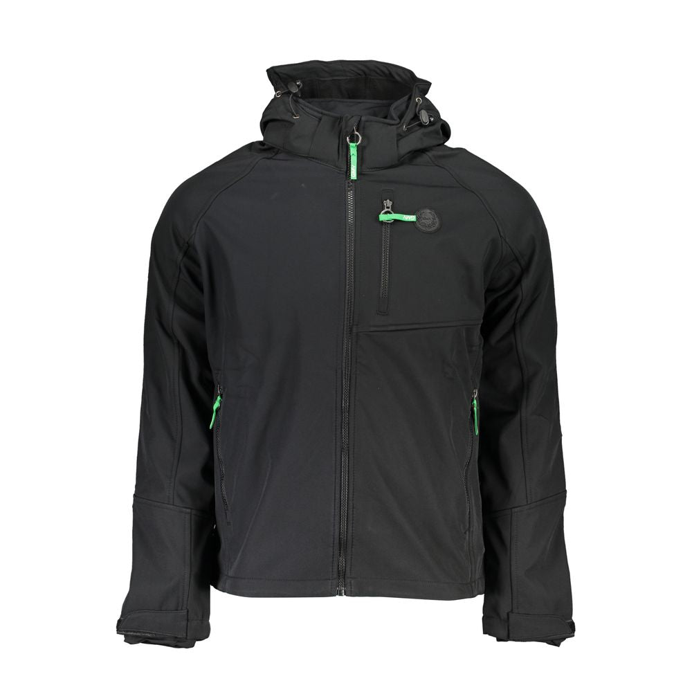 Gianmarco Venturi Black Polyester Men's Jacket - ClickThatClicks 