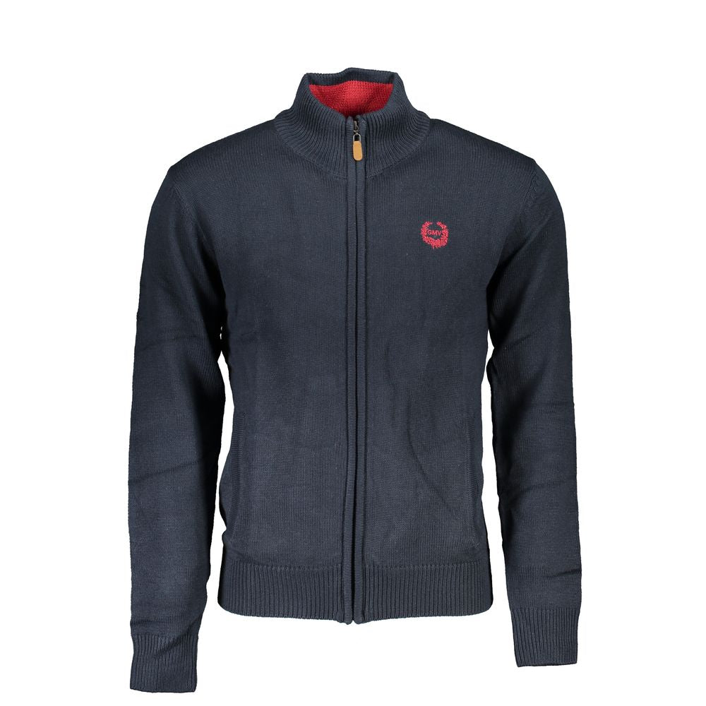 Gianmarco Venturi Blue Cotton Men's Cardigan - ClickThatClicks 