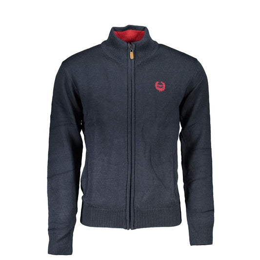 Gianmarco Venturi Blue Cotton Men's Cardigan - ClickThatClicks 