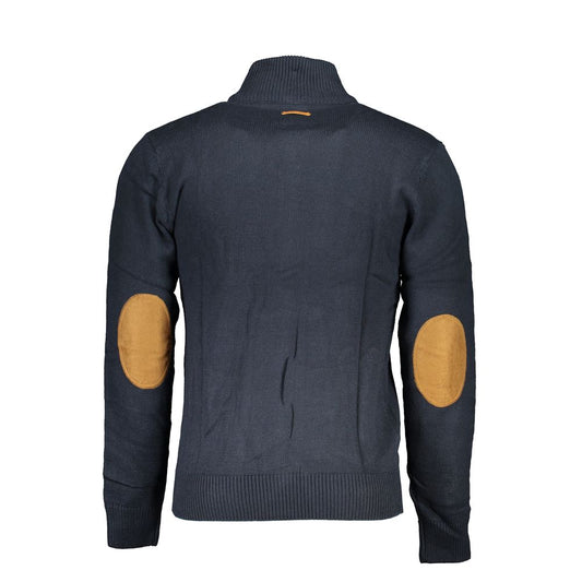 Gianmarco Venturi Blue Cotton Men's Cardigan - ClickThatClicks 