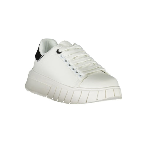 Gaelle Paris White Polyurethane Women Sneaker - ClickThatClicks 