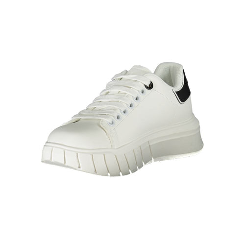 Gaelle Paris White Polyurethane Women Sneaker - ClickThatClicks 