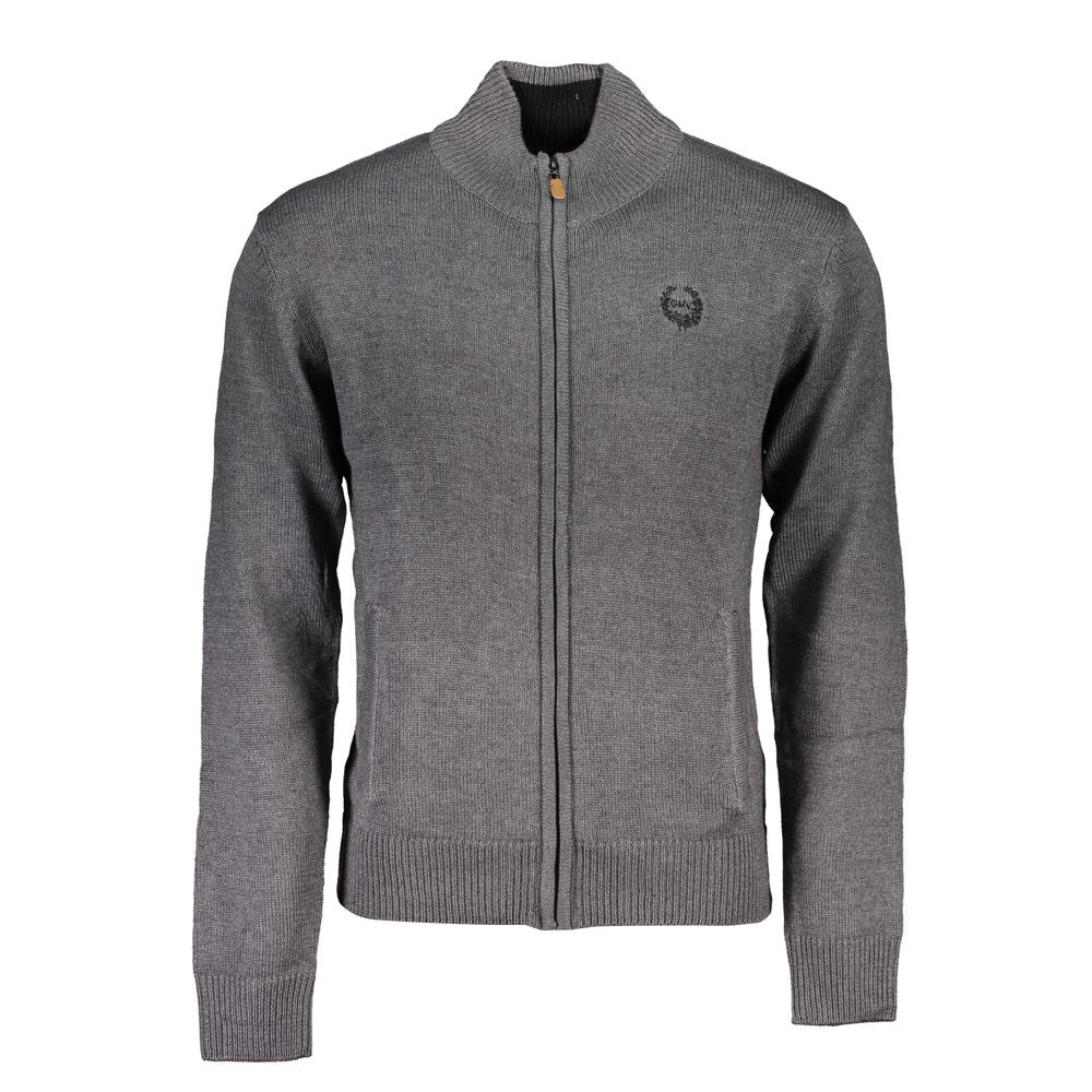 Gianmarco Venturi Grigio Cotton Men Cardigan - ClickThatClicks 