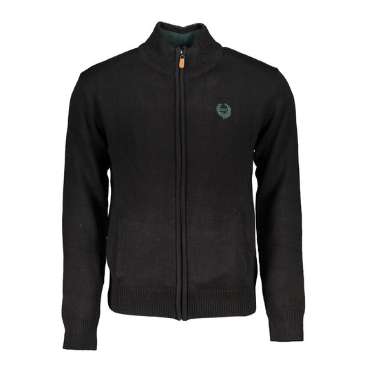 Gianmarco Venturi Black Cotton Men's Cardigan - ClickThatClicks 